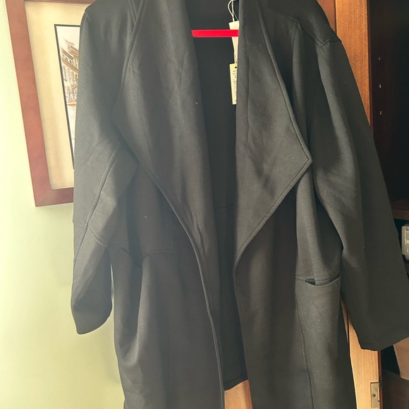 Spandex/rayon stretch blazer, mid thigh length. Never worn. NWT. - Picture 4 of 5